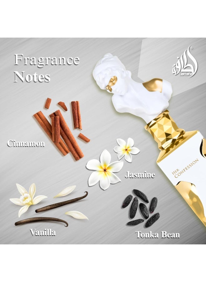 Lattafa Her Confession for Women Eau de Parfum Spray, 3.4 Ounce / 100 ml - Image 5